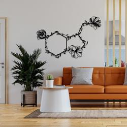 flowered serotonin symbol of happiness v1 science art chemistry art custom metal signs 1