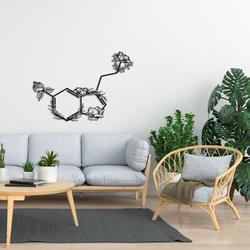 flowered serotonin symbol of happiness v2 science art chemistry art custom metal signs 1
