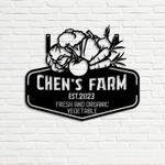 fresh and organic vegetable farm vegetable garden custom metal signs gift for farmer 0
