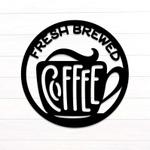 fresh brewed coffee coffee lover sign coffee bar decor metal coffee sign home bar decor 0