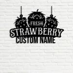 fresh strawberry farm custom metal signs gift for farmer 0