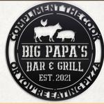 funny barbecue sign bar grill christmas gift for dad custom metal signs 0