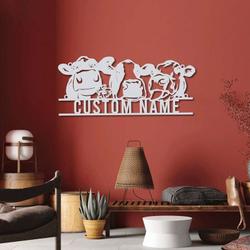funny cows heifer family farm sign farm animal farmhouse home decor gift 2