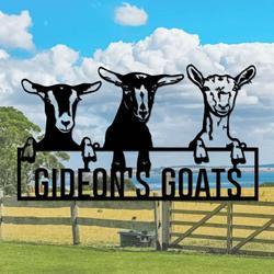 goat farm sign goat ranch farmhouse farm outdoor custom goat metal sign 1