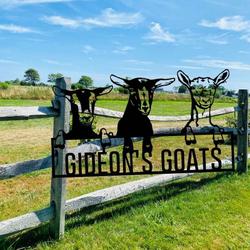 goat farm sign goat ranch farmhouse farm outdoor custom goat metal sign 4