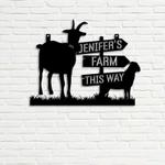 goat farm welcome farm animals custom metal signs gift for farmer 0