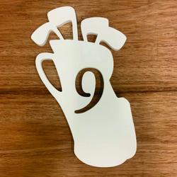 golf bag metal art custom house number sign address signs 2
