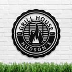 grill house personalized metal sign smokehouse bbq decor man cave backyard patio pool sign gift for dad fathers day 0