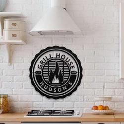 grill house personalized metal sign smokehouse bbq decor man cave backyard patio pool sign gift for dad fathers day 4