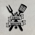 grill master metal sign fire pit home kitchen decor outdoor housewarming gift 0