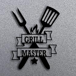 grill master metal sign fire pit home kitchen decor outdoor housewarming gift 1