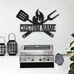 grill master sign bbq sign personalized grilling metal sign bbq party decor 0