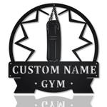 gym punching bag metal sign personalized metal name signs home decor sport lovers gifts 0