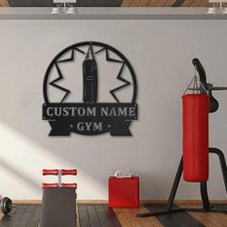 gym punching bag metal sign personalized metal name signs home decor sport lovers gifts 2