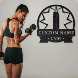 gym punching bag metal sign personalized metal name signs home decor sport lovers gifts 3