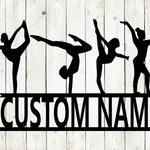 gymnastics monogram business custom metal signs 0