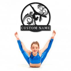 gymnastics sport metal sign personalized metal name signs home decor sport lovers gifts 2