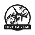 gymnastics yoga metal sign female yoga business custom metal signs 0