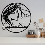 hair dresser hair stylist woman face beauty center business custom metal signs 0