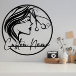 hair dresser woman face beauty center hair salon business custom metal signs 0