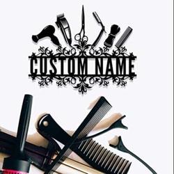 hair salon barbershop personalized opening ceremony gift custom metal sign 2
