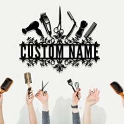 hair salon barbershop personalized opening ceremony gift custom metal sign 3