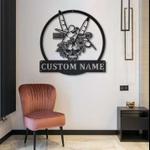 hair salon skull flower rock and roll beauty salon business custom metal sign 0