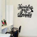hairstylists bring out the beauty in you hair salon wall art custom metal sign 0