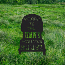 halloween gravestone yard stake welcome to the hounted house signs halloween decoration for home 1