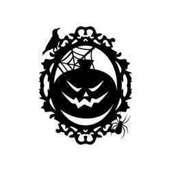 Halloween Pumpkin In The Mirror Metal Wall Art Halloween Decoration for Home