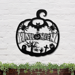 halloween pumpkin metal sign spooky spider rip sign halloween decoration for home 0