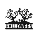 halloween witch metal sign grave signs halloween decoration for home 0