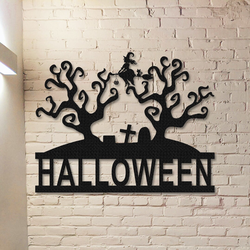 halloween witch metal sign grave signs halloween decoration for home 2