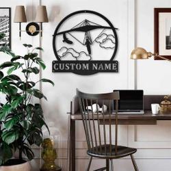 hang gliding sport metal sign personalized metal name signs home decor sport lovers gifts 1