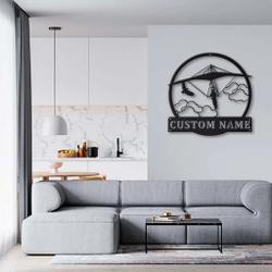 hang gliding sport metal sign personalized metal name signs home decor sport lovers gifts 2