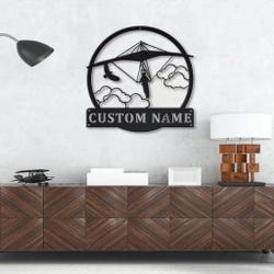 hang gliding sport metal sign personalized metal name signs home decor sport lovers gifts 3