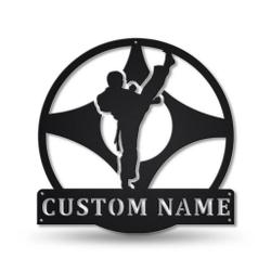 Hapkido Metal Wall Art Personalized Metal Name Signs Home Decor Sport Lovers Gifts