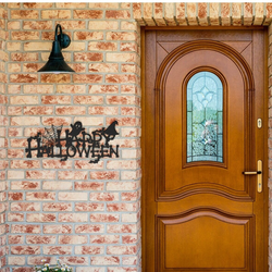 happy halloween metal sign spooky boo signs halloween decoration for home 2