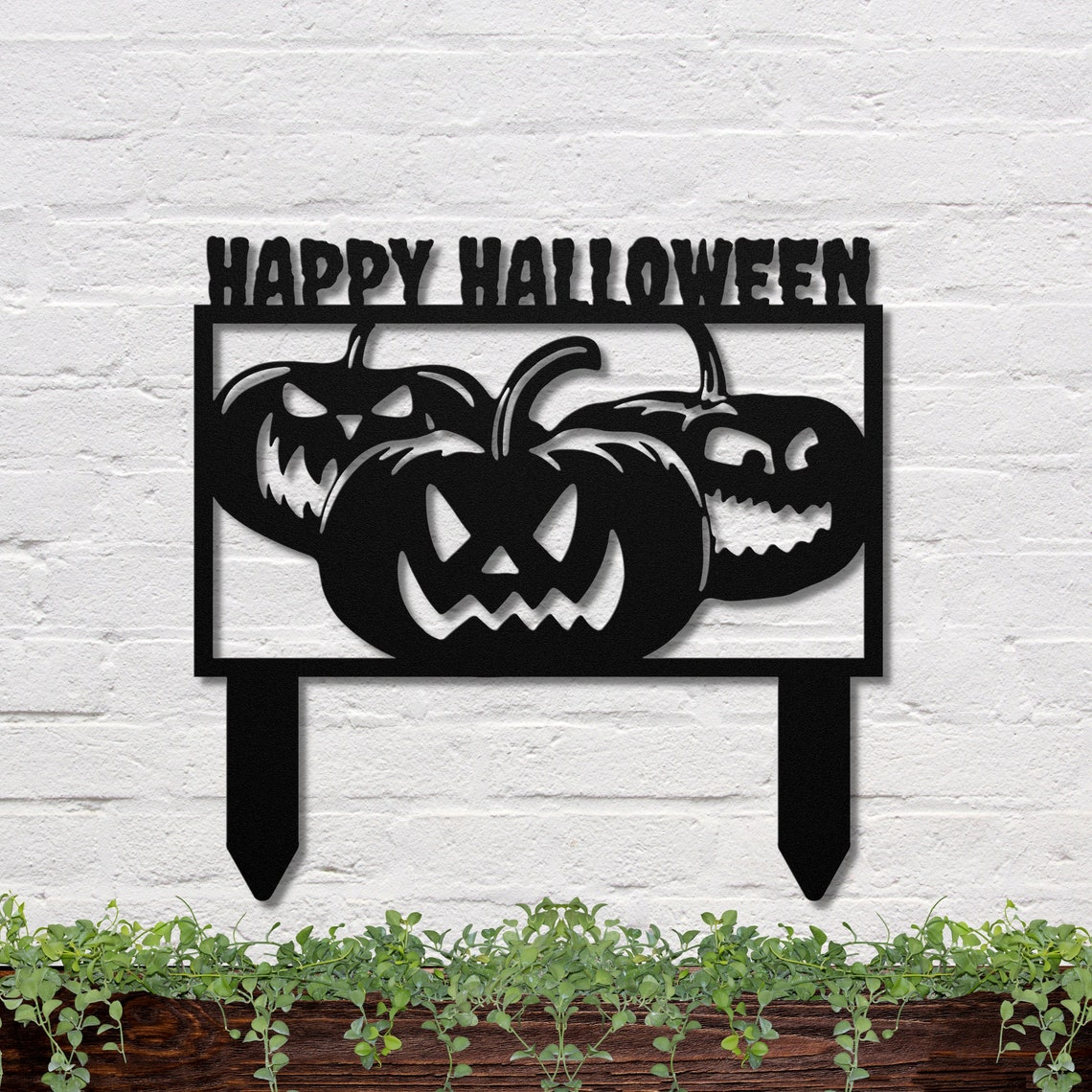 Happy Halloween Pumpkin Metal Wall Art Jack O Lantern Signs Halloween Decoration for Home happy halloween pumpkin metal sign jack o lantern signs halloween decoration for home 0