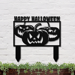 happy halloween pumpkin metal sign jack o lantern signs halloween decoration for home 0