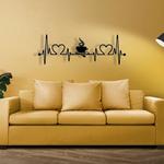 heartbeat coffee wall decor cut metal sign 0