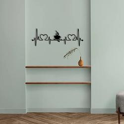 heartbeat coffee wall decor cut metal sign 2