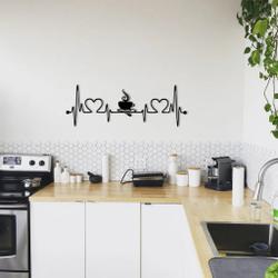 heartbeat coffee wall decor cut metal sign 3