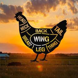 hen chicken sign poultry metal farm sign farmhouse decor chicken coop sign front gate entry road barn 2