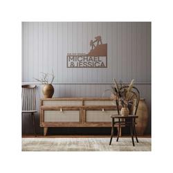 hiking couple custom metal sign camping nature adventure sign for outdoorsy people camping lovers custom name and date 1