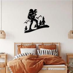 hiking sign climbing mountain metal sign climbing mountain lover outdoor enthusiast home decor 3