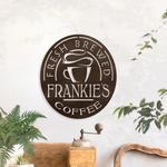 home coffee station sign personalized metal name sign coffee bar decoration 0