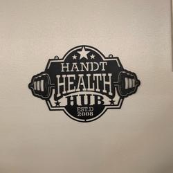 home gym sign workout room fitness center business custom metal signs 1