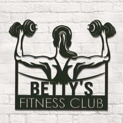 home gym sign workout room womens fitness business custom metal signs 2