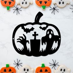 horror pumpkin halloween metal sign ghost boo signs halloween decoration for home 3